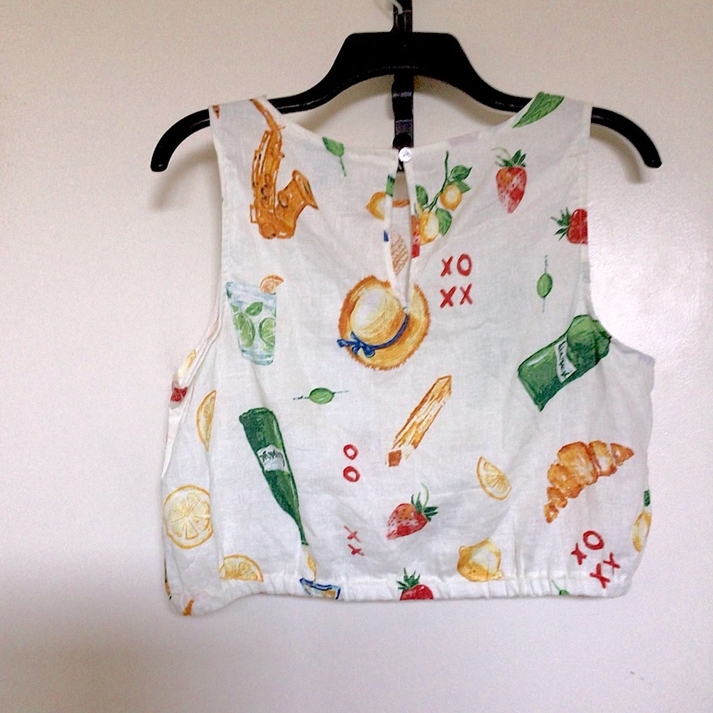 Calypso St. Barth Linen Blend Printed Top - Picture 2 of 3
